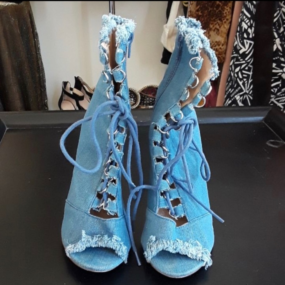 Denim Booties - image 2